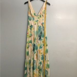 LIV FOSTER Vibrant Yellow and Green Maxi Sundress